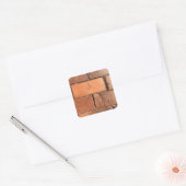 voetzool vierkante sticker (Envelop)