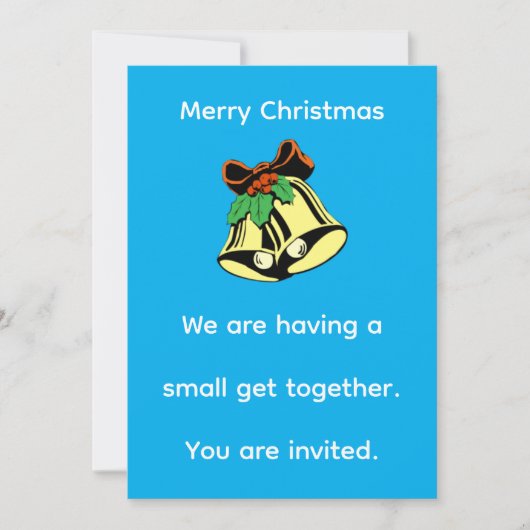 Vœu de Noël avec invitation (Devant)