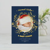 Vœux chaleureux baisers annonce bébé fantaisiste (Debout devant)