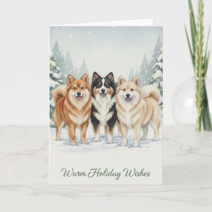Vœux chaleureux – Carte de Noël des chiens de berg