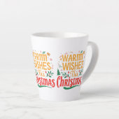 Voeux Chaleureux Ce Noël - Petite Mug Latte, 12 o (Angle droit)