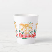Voeux Chaleureux Ce Noël - Petite Mug Latte, 12 o (Devant)