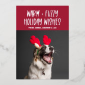 Vœux chaleureux et douillets | Carte de Noël en pa (Recto)