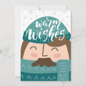 Vœux chaleureux pour un hiver joyeux Carte de vaca (Devant)