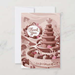 Voeux colorés carte de remerciements au chocolat