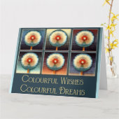 Voeux colorés Rêves colorés - Carte Anniversaire (Fleur jaune)
