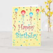 voeux d'anniversaire - Carte (Fleur jaune)