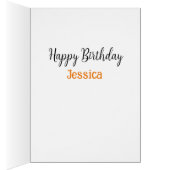 Voeux d'anniversaire et carte de baisers à épices (Intérieur (Droit))