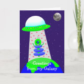 Voeux d'anniversaire Galaxy Carte d'alien par Jo I (Devant)