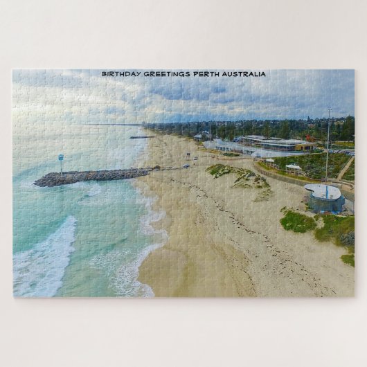 Voeux d'anniversaire Perth Australie Jigsaw Puzzle (Horizontal)