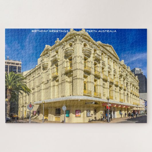 Vœux d'anniversaire Perth Australie Puzzle (Horizontal)