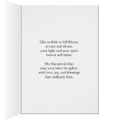 Vœux d'anniversaire spécial cousin Orchidées (Intérieur (Droit))