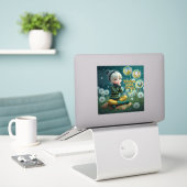 Voeux dans le Sticker à vent (Ordinateur portable sur le bureau)