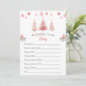 Voeux d'arbre de Noël pour carte Baby shower bébé (Debout devant)