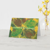 Voeux d'automne, feuilles de bouleau, cartes de vo (Fleur jaune)