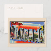 Voeux de Alabama Grande Lettre Carte postale (Devant / Derrière)