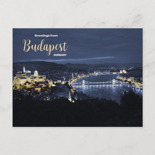 Voeux de Budapest Hongrie Carte postale Pittoresqu (Devant)