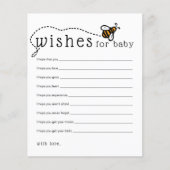 Vœux de carte de conseils pour bébé de l'abeille m (Devant)