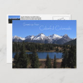 Voeux de Colorado Carte postale (Devant / Derrière)