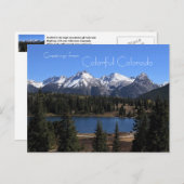 Voeux de Colorado Carte postale (Devant / Derrière)