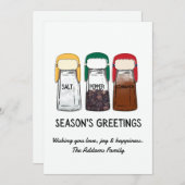 Vœux de fêtes amusantes Carte de vacances plate (Devant / Derrière)