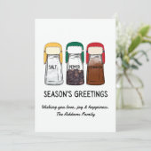 Vœux de fêtes amusantes Carte de vacances plate (Debout devant)