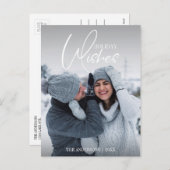Vœux de fêtes Photo de Noël Carte postale (Devant / Derrière)