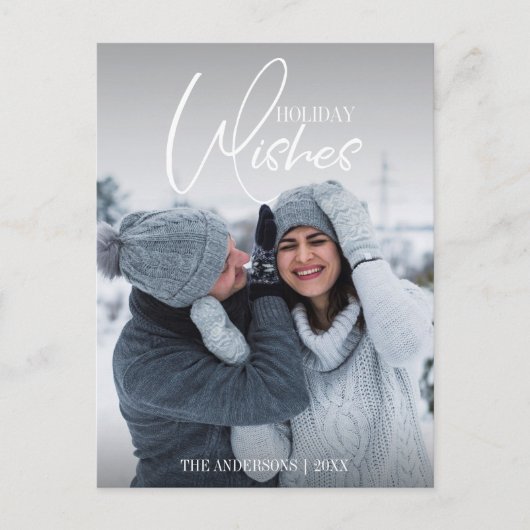 Vœux de fêtes Photo de Noël Carte postale (Devant)