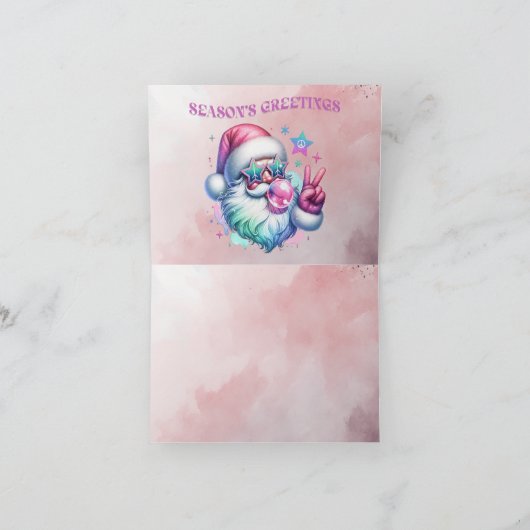 Vœux de fin d'année Carte de vacances pliée (Intérieur)