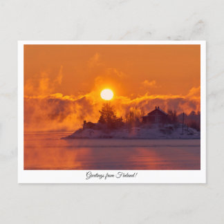 Voeux de Finlande carte postale souvenir