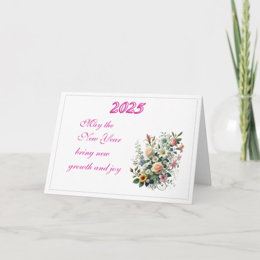 Voeux de floraison pour la carte de voeux pliée 20 (Devant)