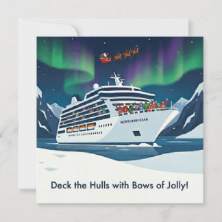Vœux de la saison. Carte de Noël pour les croisiér