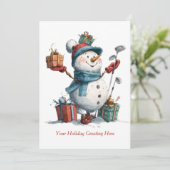 Vœux de la saison — Carte de vœux « au tee » (Debout devant)