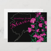 Voeux de l'Alaska carte postale (Devant / Derrière)