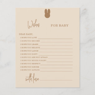 Vœux de lapin pour carte de bébé