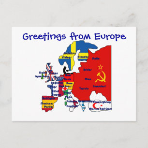 Voeux de l'Europe carte postale