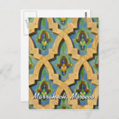 Voeux de Marrakech Maroc carte postale (Devant / Derrière)