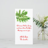 Vœux de Noël aimants et sincères. Carte de vacance (Debout devant)