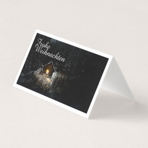 Vœux de Noël avec maison de sorcière