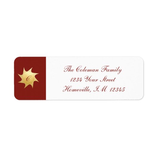 Voeux de Noël brillants - étiquette de adresse (Devant)