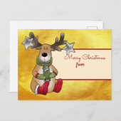 Voeux de Noël, carte postale personnalisée (Devant / Derrière)