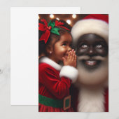 Vœux de Noël - Cartes de Noël pour personnes noire (Devant / Derrière)