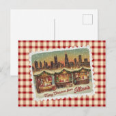 Vœux de Noël de la carte de vœux de vacances de l' (Devant / Derrière)