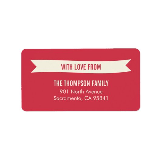 Voeux de Noël Étiquette de adresse (Devant)