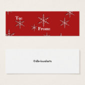 vœux de Noël flocons de neige (Devant & derrière)