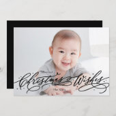 Voeux de Noël Modifier couleur Carte photo de vaca (Devant / Derrière)