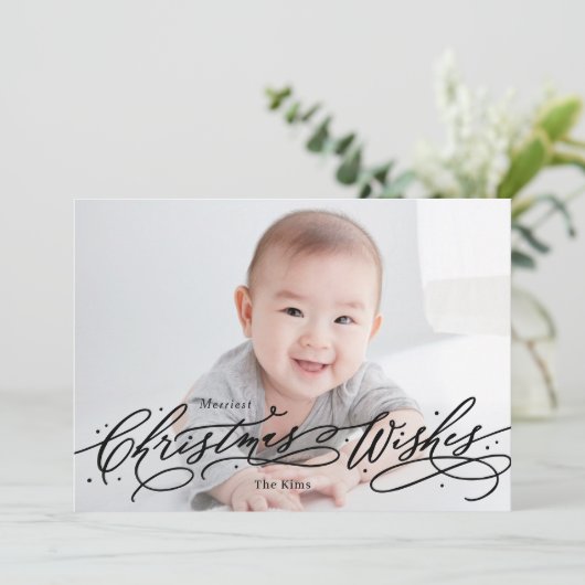 Voeux de Noël Modifier couleur Carte photo de vaca (Debout devant)