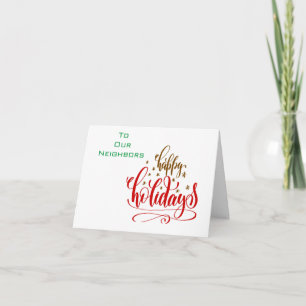 *VŒUX DE NOËL/NOUVEL AN* CARTE DE VOISIN