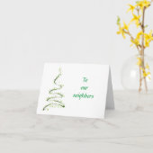 *VŒUX DE NOËL/NOUVEL AN* CARTE DE VOISIN (Fleur jaune)