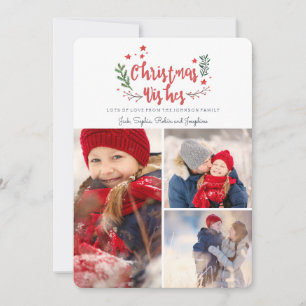 Vœux de Noël Sapin Carte 3 Photos